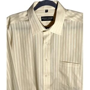 Donald J Trump Signature Collection Mens Striped Non Iron Dress Shirt 17.5 34/35